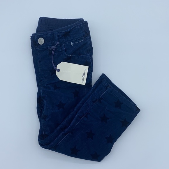 NWT Gap straight cut cords with star print in navy - Picture 3 of 9